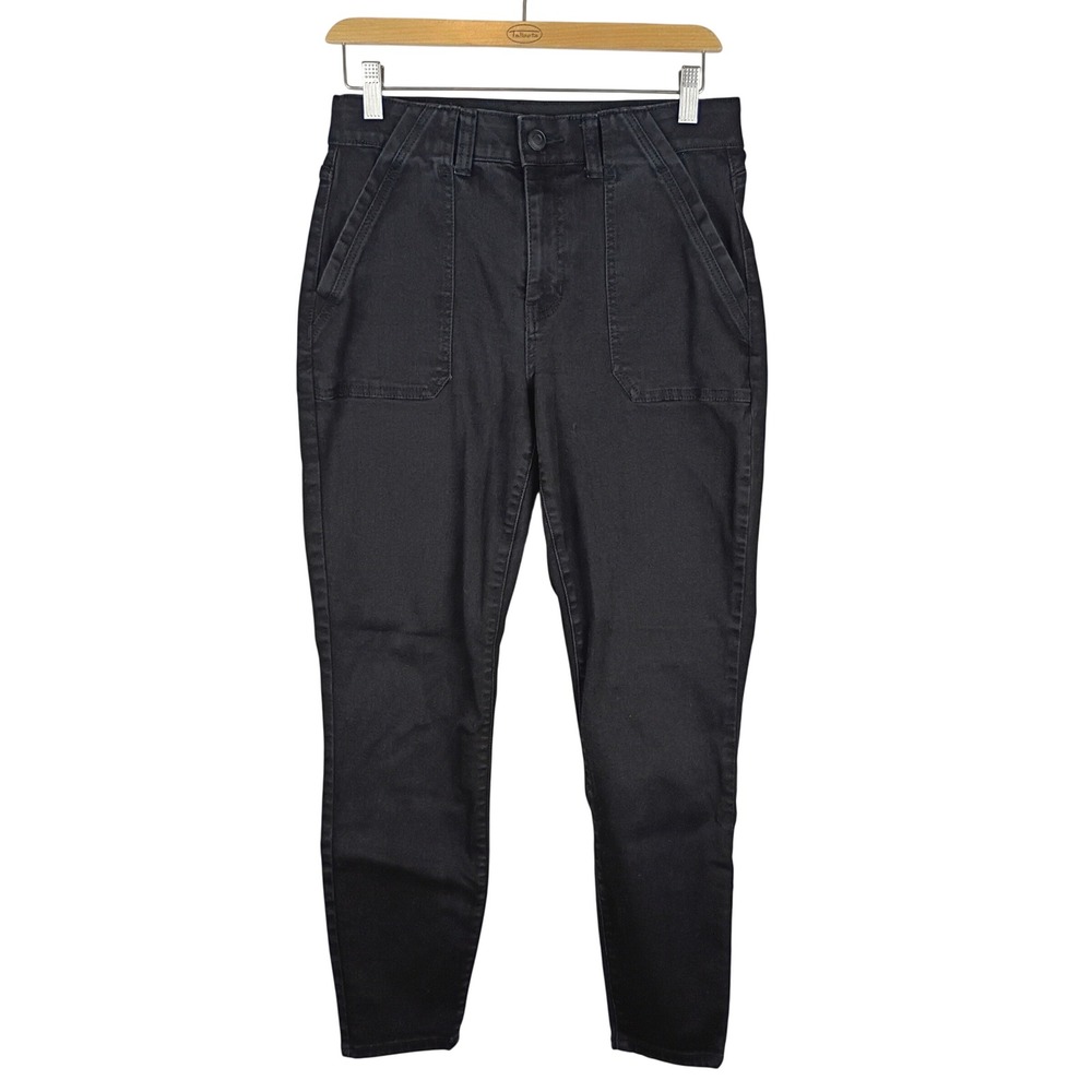 Nurture by Westbound Black Utility Patch Pocket Pants Womens 10R High Rise Slim